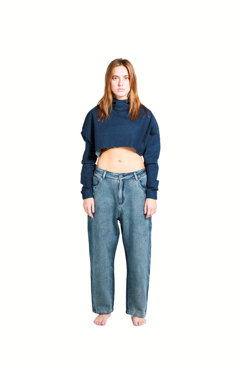 woven denim pants