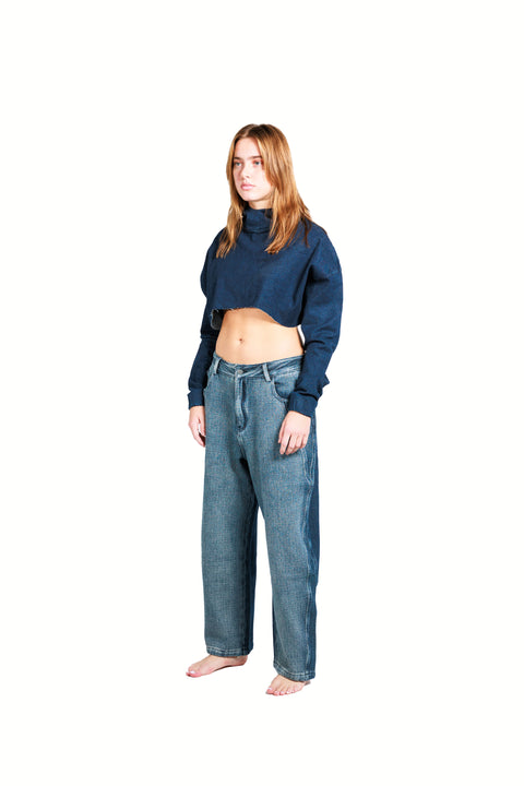 woven denim pants