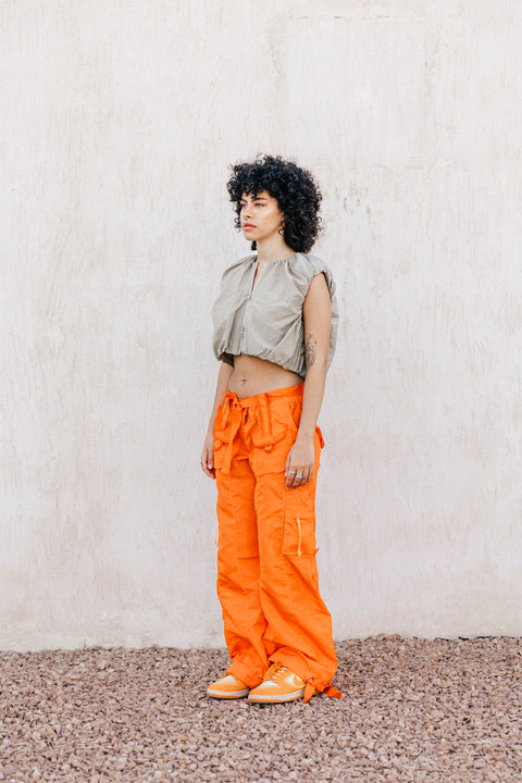 orange ultimate low waist pants